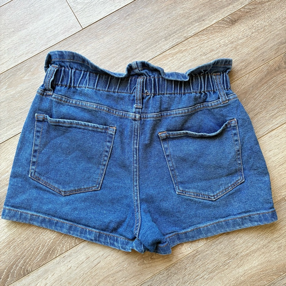 WILD FABLE Blue paper bag Denim Shorts high rise medium - Picture 5 of 5